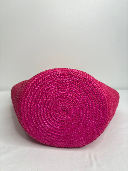 Rattan Woven Beach Bag With Wood Handle