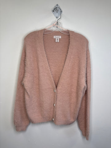 If It Were Me Fuzzy Cardigan Sweater (M)