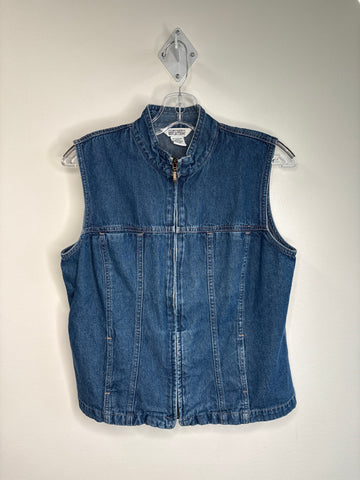 Northern Reflections Zip-Up Cotton Denim Vest (M)