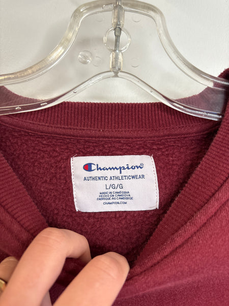 Champion Embroidered Cotton-Blend Pullover Sweater (L)