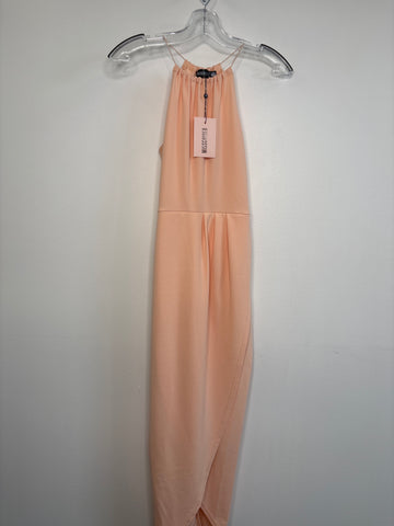 NWT Missguided Peach Halter Wrap Bodycon Midi Dress (US 2)