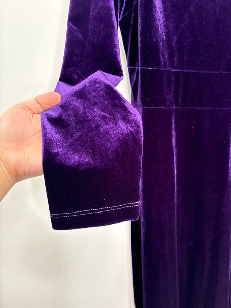 Signature Collection Velvet V-Neck Long-Sleeve Dress (16)