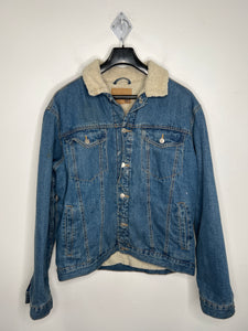 Faded Glory 157 Denim Fleece Lined Winter Jacket (XL)