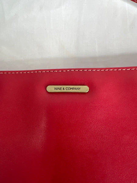 Nine & Company Faux Leather Red Handbag