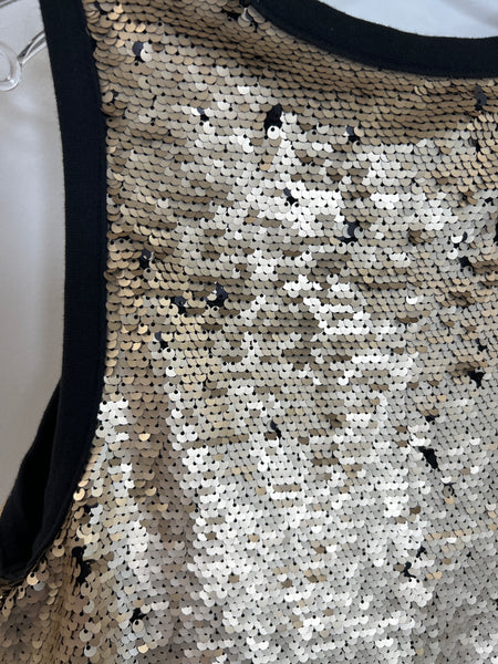 Gap Gold Sequins Sleeveless Top (S)