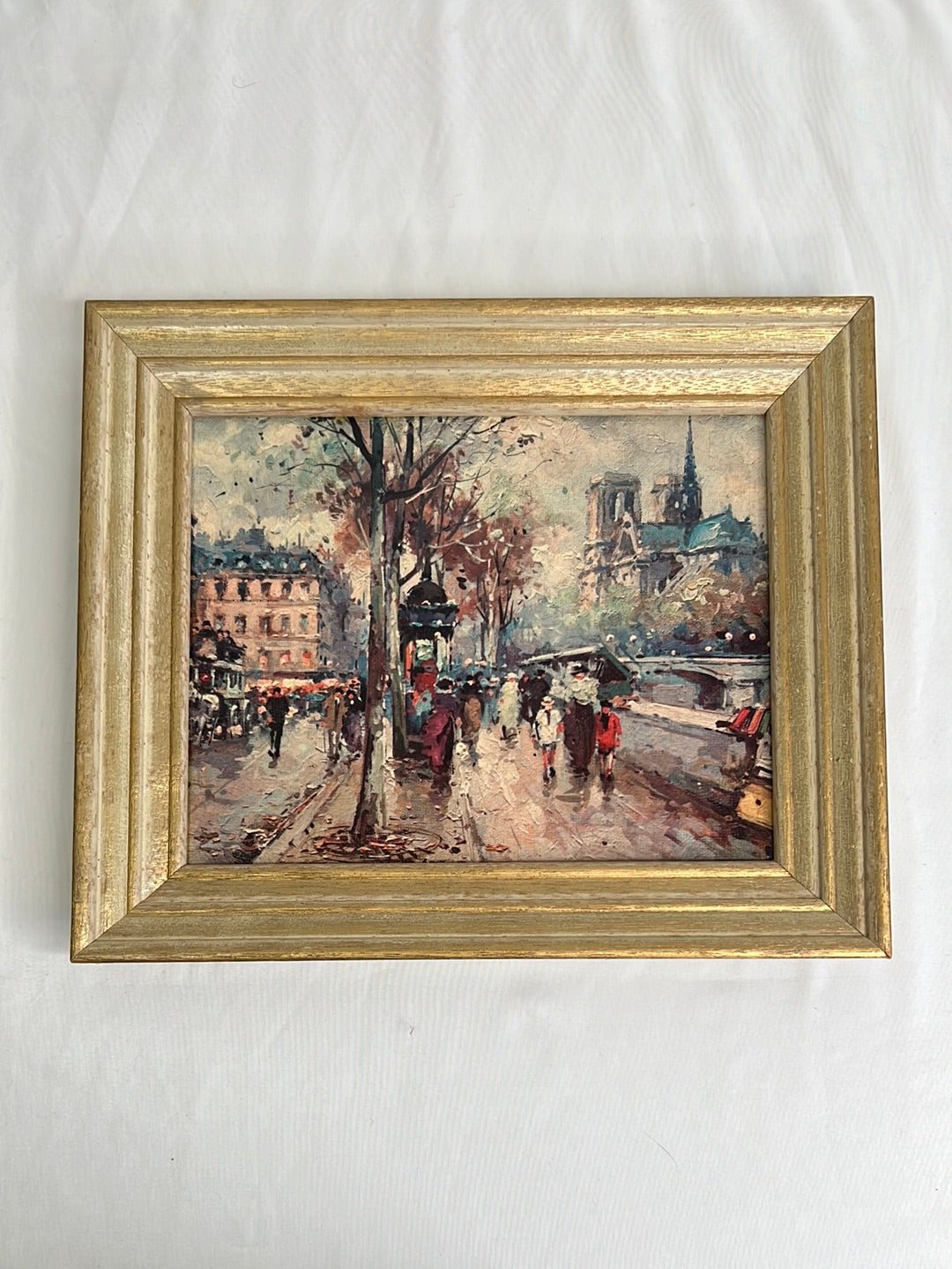 Framed Notre Dame de Paris Painting by Antoine Blanchard