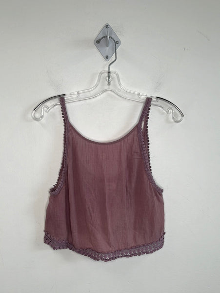 Golden TNA Aritzia Mauve Sleeveless Crop Top (S)