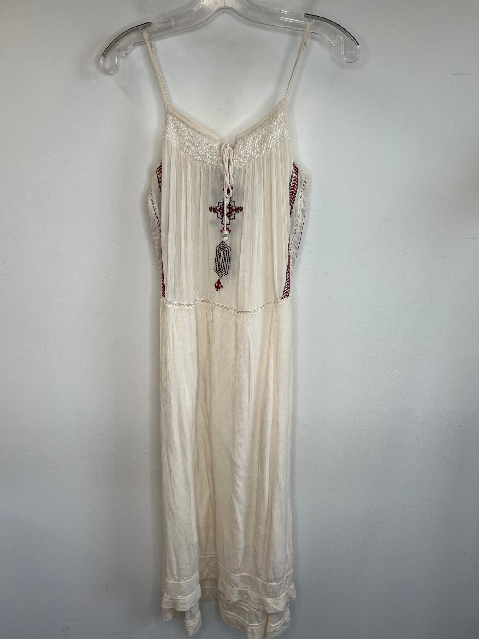 Roots Canada White Embroidered Sleeveless Dress (XS)