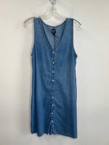 Gap Denim Sleeveless Button-Up Dress (M)