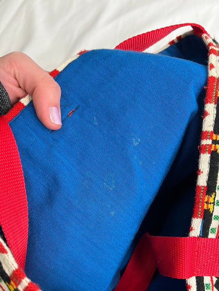 Madeira Embroidered Large Shoulder Strap Tote Bag Multi Color