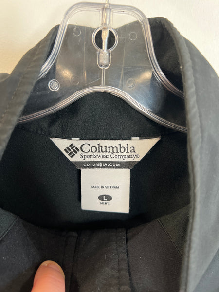 Columbia Black Zip-up Rain Jacket (L)