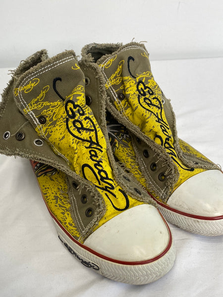Ed Hardy No Laces High Top Shoes (10)