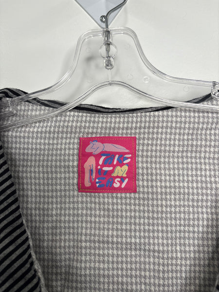 Take It Easy Striped Japanese Streetwear Style Top (OS)