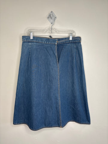 Levi’s Tied Waist Wrap Denim Midi Skirt (L)