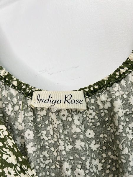 Indigo Rose Floral Dress (L)