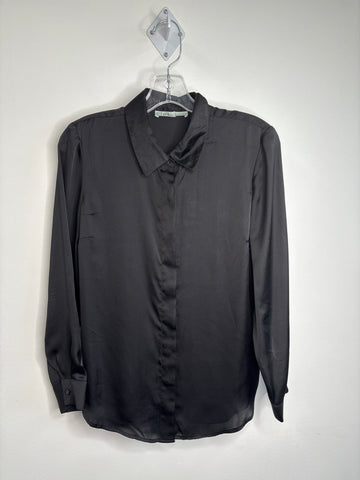 Cleo Petite See-Through Long-Sleeve Button-Up Shirt (S)