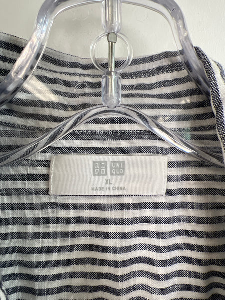 Uniqlo Striped Button-Up Top (XL)