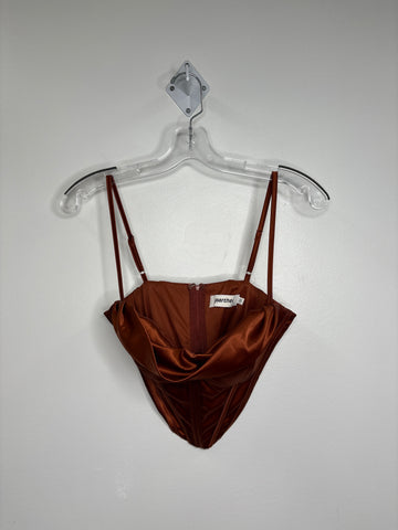 Marthea Copper Corset Crop Top (M)
