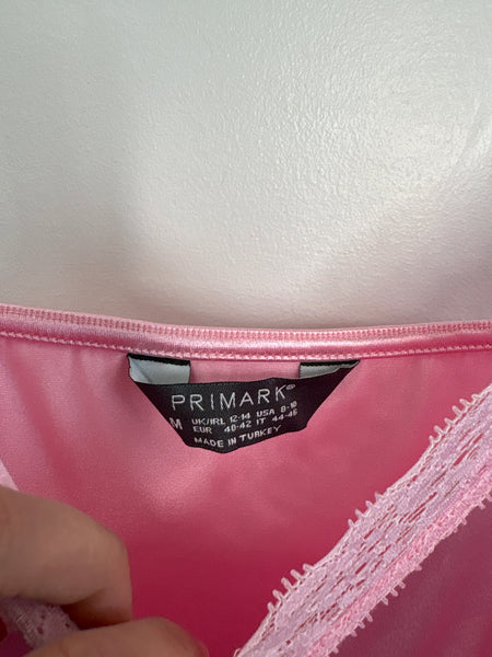 Retro Primark Y2K Satin Lace Cropped Top (M)