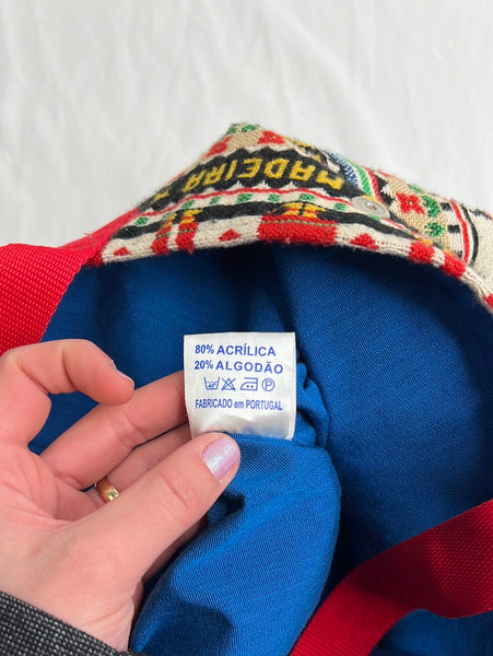 Madeira Embroidered Large Shoulder Strap Tote Bag Multi Color