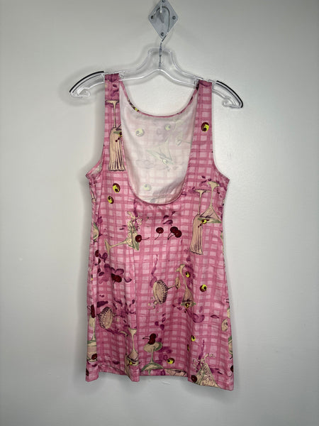Urban Outfitters Cherry & Martini Printed Mini Dress (M)