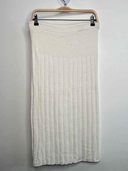 Vintage Knit Wool Maxi Skirt (S)
