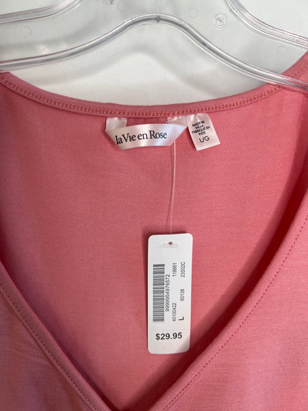 NWT La Vie En Rose Blush Pink Short-Sleeved Sleep Top (L)