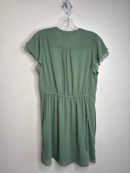NWT H&M Chiffon Flutter Sleeves V-Neck Waisted Ties Midi Dress (M)
