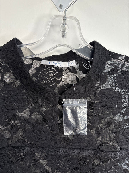Ricki’s Floral Crochet See-Through Top (L)