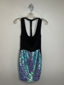 Vintage Y2K 2B Bebe Black Sleeveless Sequin Dress (S)