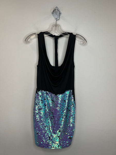 Vintage Y2K 2B Bebe Black Sleeveless Sequin Dress (S)