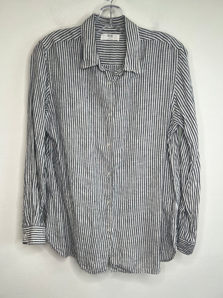 Uniqlo Striped Button-Up Top (XL)