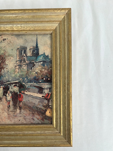 Framed Notre Dame de Paris Painting by Antoine Blanchard
