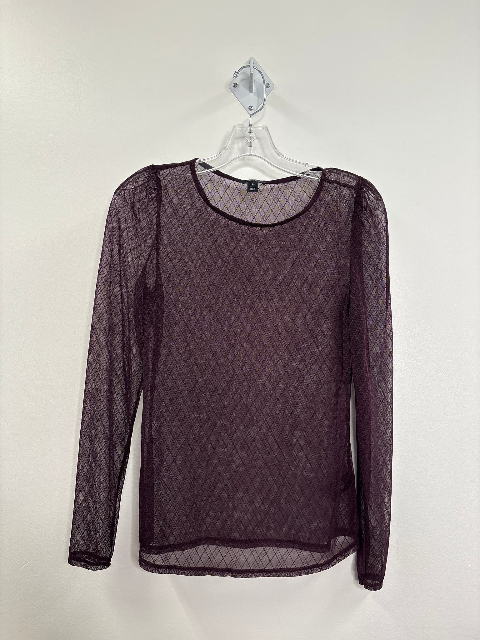 RW&Co Sheer Long-Sleeve Top (S)