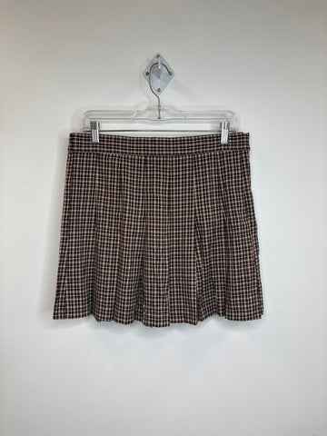 Ardene Pleated Plain Mini Skirt (L)