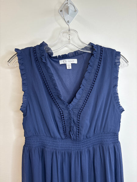 Cristina B Ruffled Maxi Tiered Dress (S)