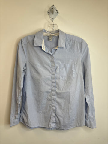 H&M Striped Long-Sleeve Button-Down Cotton-Blend Blouse (8)