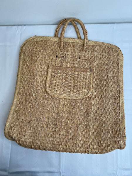 Straw Tote Bag With Handles