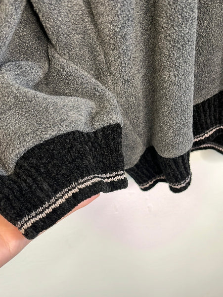 Retro Tundra Canada Fleece Knit Pattern Half Zip Sweater (XXL)