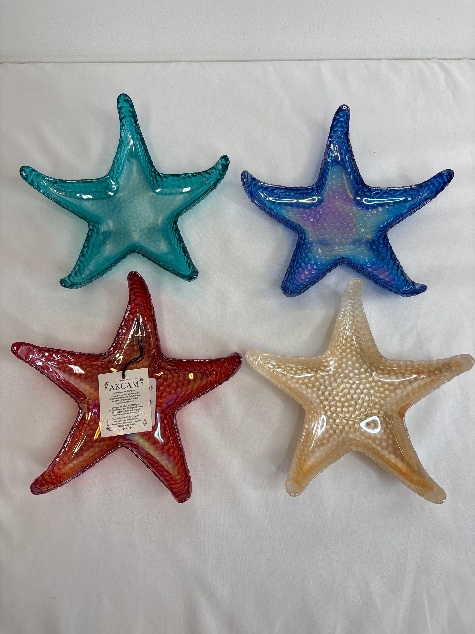 Akcam Set Of 4 Starfish Glass bowls