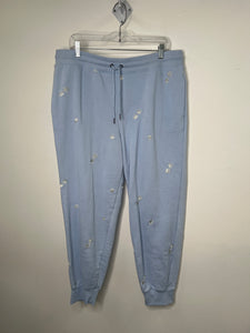 Honeydew Baby Blue Paw Print Sweatpants (XL)