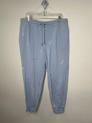 Honeydew Baby Blue Paw Print Sweatpants (XL)