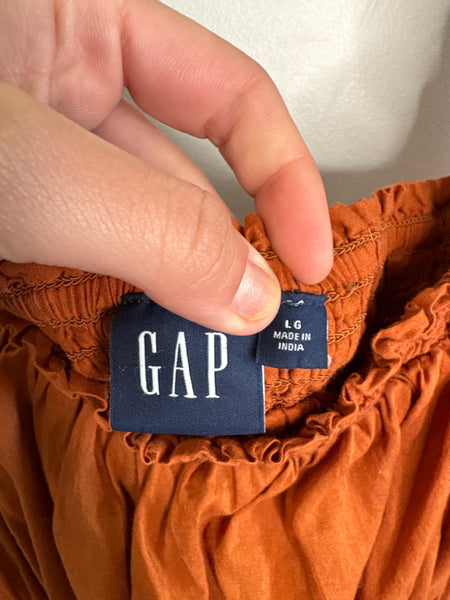 Gap Cotton Double Slit Maxi Empire Dress (L)