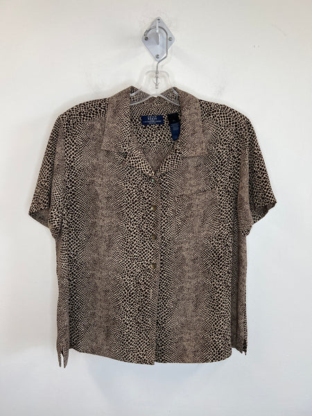 Vintage Crazy Horse Short Sleeves Blouse (PL)