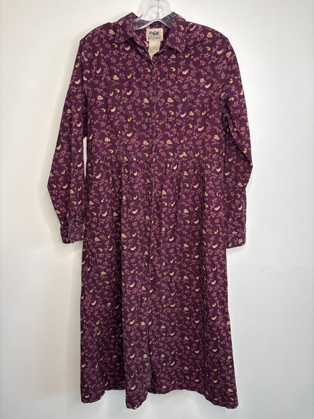 Northern Reflection Corduroy Floral Maxi Dress (L)