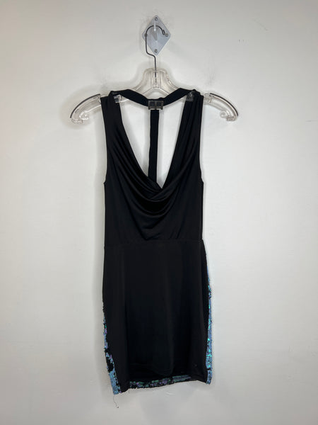 Vintage Y2K 2B Bebe Black Sleeveless Sequin Dress (S)