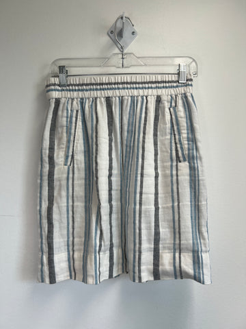 Loft Blue And White Stripe Mini Skirt (XS)