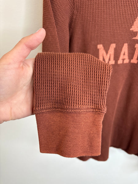 American Eagle Maine Long Sleeve Waffle Shirt (M)