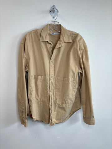 Zara Long-Sleeve Button-Up Top (M)