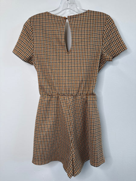 Zara Trafaluc Houndstooth Romper (M)